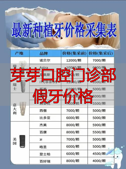 口腔医院假牙多少钱一颗_口腔医院假牙_芽芽口腔门诊部假牙价格